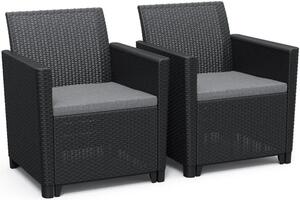 Sada zahradního nábytku Keter plast , šedá, 2 díly