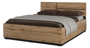 Postel CROSS S (typ 31) Dub wotan/černá 160x200