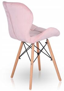 Bestent Jídelní židle sametová růžová PINK CRYSTAL