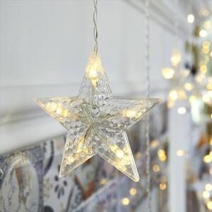 ACA Lighting LED vánoční závěs Hvězdičky, 3x3m, teplá bílá, IP44, 100 LED