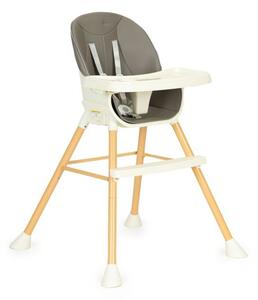 ECOTOYS 2v1 skládací dětská jídelní židlička HA-018 GRAY