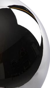 Stolní lampa ve stylu art deco černá s kouřovým sklem - Pallon