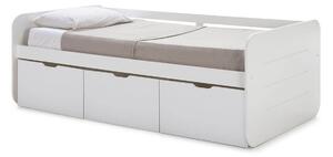 MUZZA Dětská postel taob s úložným prostorem 90 x 190 cm bílá