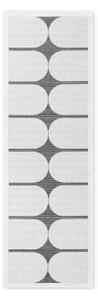Černobílý vnitřní a venkovní běhoun 80x250 cm Duet Bowen – NORTHRUGS