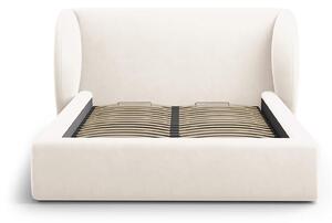 Čalouněná postel milany s úložným prostorem 140 x 200 cm béžová