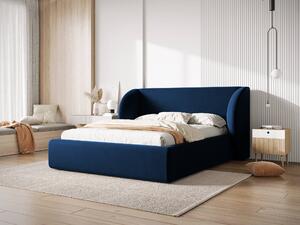 Čalouněná postel milany s úložným prostorem 140 x 200 cm modrá
