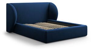 Čalouněná postel milany s úložným prostorem 160 x 200 cm modrá