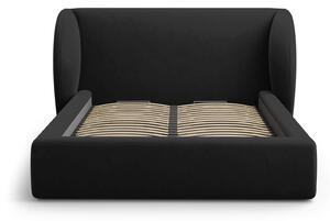 Čalouněná postel milany s úložným prostorem 160 x 200 cm černá