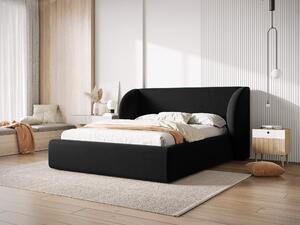 Čalouněná postel milany s úložným prostorem 180 x 200 cm černá