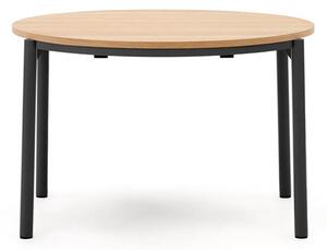 Rozkládací jídelní stůl tuiri Ø 120 (200) cm přírodní/černý