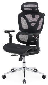 Kancelářská ergonomická židle PORTE — síťovina, černá