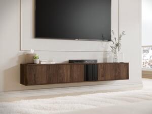 TV stolek Zudbim 190, Barva: ořech warmia / ořech warmia + černá 5903211504082