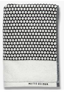 Černo-bílá bavlněná osuška 70x140 cm Grid – Mette Ditmer Denmark