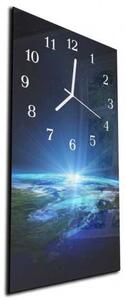 Nástěnné hodiny země 30x60cm III - plexi