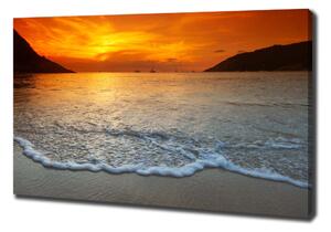 Foto obraz na plátně Západ slunce moře oc-97995760