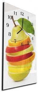 Nástěnné hodiny plátky ovoce mix 30x60cm - plexi