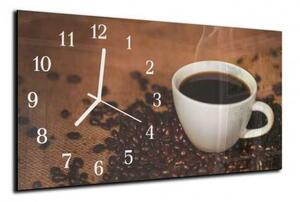 Nástěnné hodiny káva 30x60cm XLII - plexi