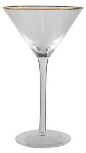 Sklenice na Martini s vroubkováním a zlatou linkou Arenda – 250 ml
