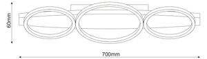 LED Stropní svítidlo MELISA LED/28W/230V 26,5x70 cm borovice