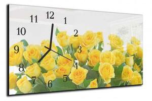 Nástěnné hodiny růže 30x60cm IX - plexi