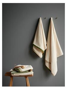 Zeleno-béžový bavlněný ručník 50x100 cm Contrast – Södahl