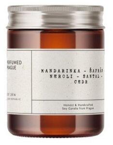 Vonná sojová svíčka doba hoření 40 h #47 Tangerine, Neroli and Saffron – Perfumed Prague