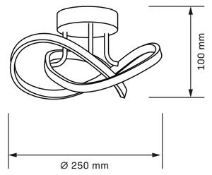 LED Stropní svítidlo OSKAR LED/15W/230V pr. 25 cm černá