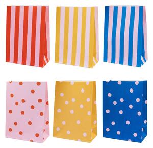 Papírový sáček Dots and Stripes 21 × 15 cm – set 6 ks
