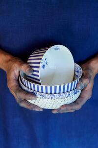 Pip Studio Royal White miska ∅15cm, bílo-modrá (miska z tenkostěnného porcelánu)