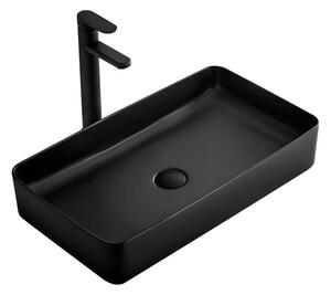REA-U3690 - Umyvadlo na desku DENIS 35x61 cm keramika/matná černá