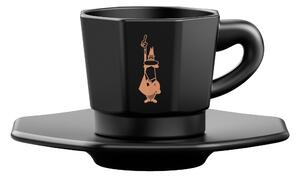 Bialetti set 4 šálků s podšálky černá + bílá (různé barevné varianty) Barva: Černá