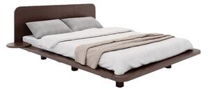 Tmavě hnědá dvoulůžková postel z bukového dřeva 140x200 cm Japandic – Skandica