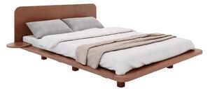 Hnědá dvoulůžková postel z bukového dřeva 140x200 cm Japandic – Skandica