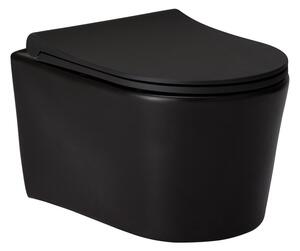 AKCE/SET/LIVERO Geberit - Modul pro závěsné WC s tlačítkem + CERANO - WC mísa rimless Puerto - černá matná + Geberit - Ovládací tlačítko splachování …