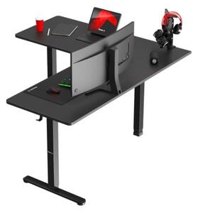 Elektrický výškově nastavitelný rohový stůl Hero 9.5 černý
