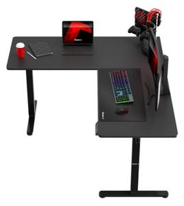 Elektrický výškově nastavitelný rohový stůl Hero 9.5 černý
