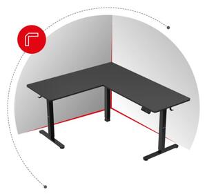 Elektrický výškově nastavitelný rohový stůl Hero 9.5 černý