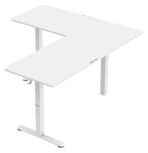 Elektrický výškově nastavitelný rohový stůl Hero 9.5 bílý