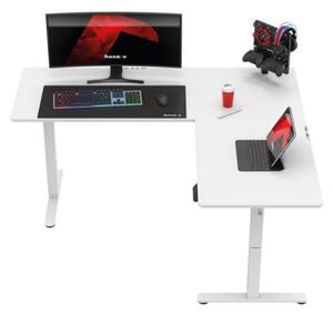 Elektrický výškově nastavitelný rohový stůl Hero 9.5 bílý