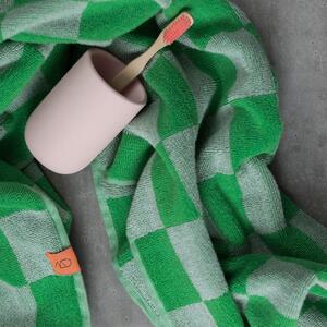 Zelený ručník z bio bavlny 50x90 cm Retro – Mette Ditmer Denmark
