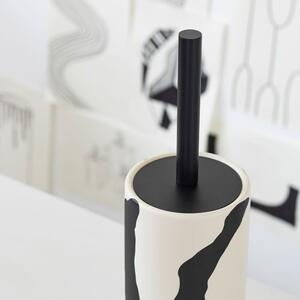 Černo-bílá keramická WC štětka Icon – Mette Ditmer Denmark