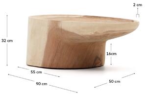 Dřevěný konferenční stolek Kave Home Mosi 90 x 50 cm