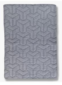 Tmavě šedý přehoz z recyklované bavlny na jednolůžko 140x250 cm Trio – Mette Ditmer Denmark