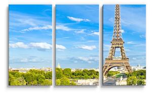 Sablio Obraz - 3-dílný Eiffel Tower 5 - 120x80 cm