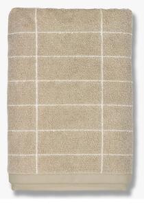 Béžový bavlněný ručník 50x100 cm Tile Stone – Mette Ditmer Denmark