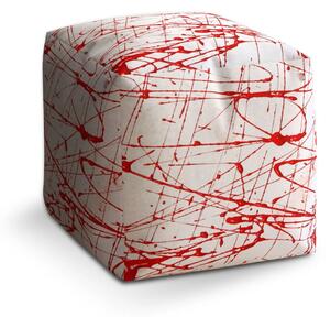 Sablio Taburet Cube Krvavé cákance - 40x40x40 cm