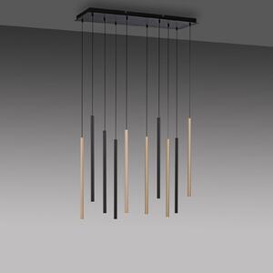 LED závěsné světlo Flute, stmívatelné, 10 zdrojů