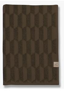 Tmavě hnědé bavlněné ručníky v sadě 2 ks 35x55 cm Geo – Mette Ditmer Denmark