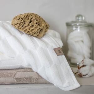 Krémový bavlněný ručník 50x95 cm Geo – Mette Ditmer Denmark