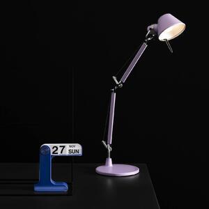 Artemide Stolní lampa Tolomeo Micro, levandulová barva, Fialová / růžová / barva růže, Pracovna / kancelář, Hliník, Design